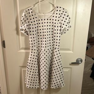 Polka dots knee length summer dress